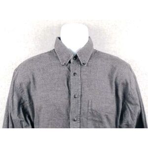 Ravazzolo Mens Button Down Long Sleeve‎ Dress Shirt Size 5 Gray Heavy Italy